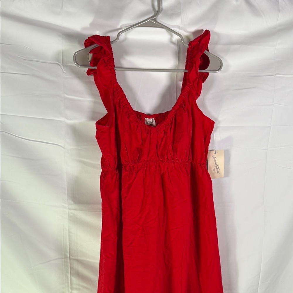 Universal Thread Red Ruffled Smocked Maxi Dress - Picture 4 of 15